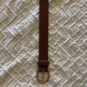 H&M faux leather belt size small light brown